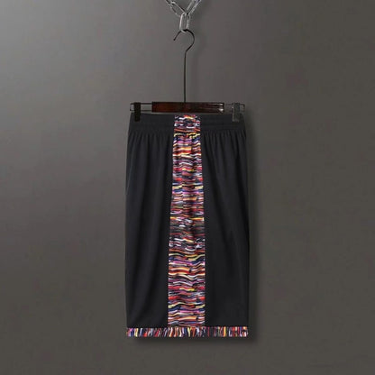 SONECHOKI Basketball Shorts Men Color Patchwork Loose Running Sport Gym Mesh Br image 3