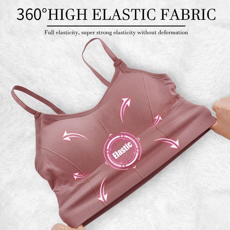 Backless Sportswear Woman Gym Sports Bra Seamless Women's Underwear Adjustable S image 9