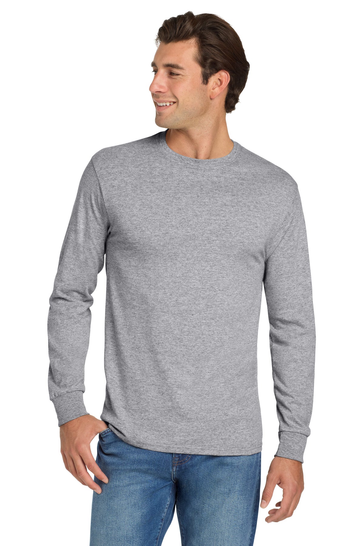Jerzees Dri-Power 50/50 Cotton/Poly Long Sleeve T-Shirt.  29LS