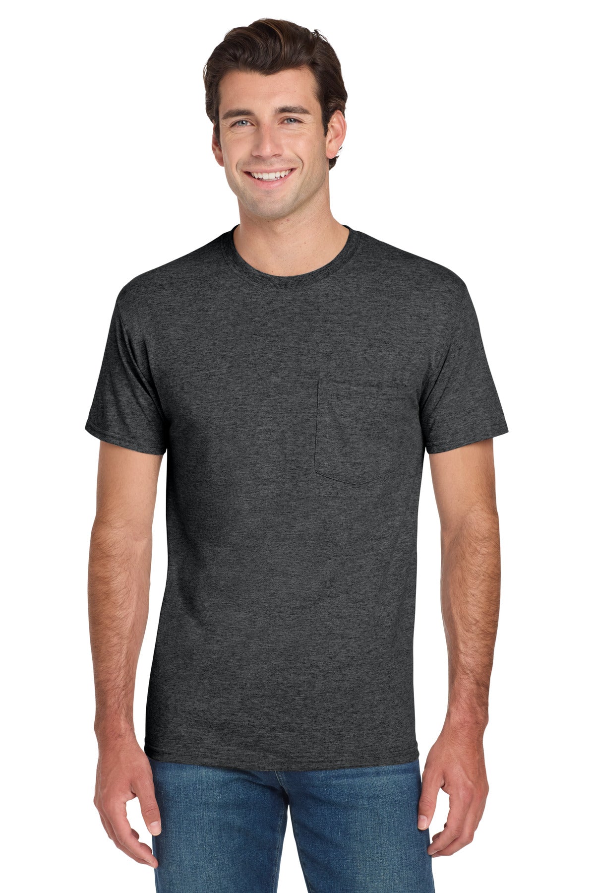 Jerzees  Dri-Power 50/50 Cotton/Poly Pocket T-Shirt.  29MP