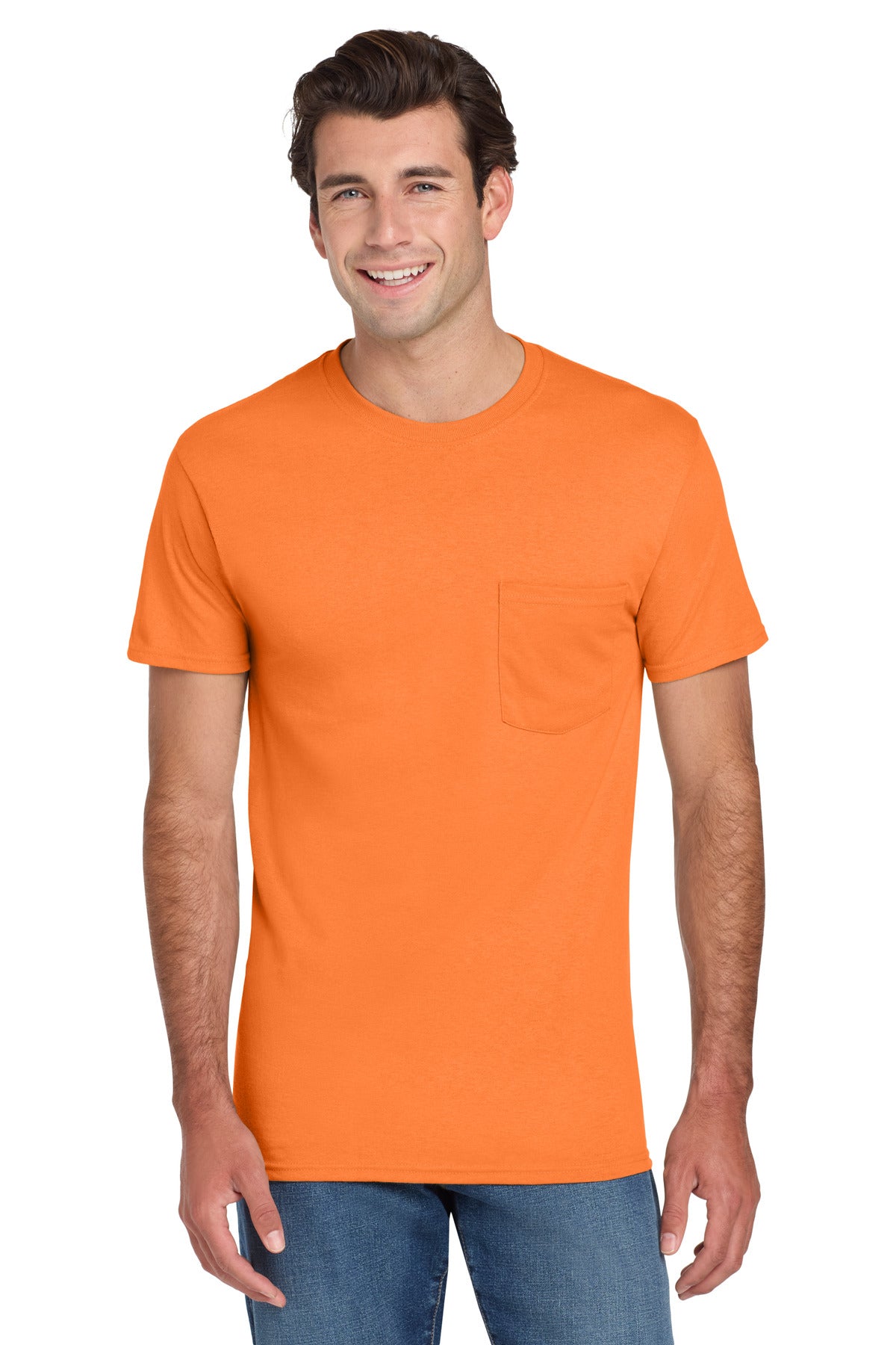 Jerzees  Dri-Power 50/50 Cotton/Poly Pocket T-Shirt.  29MP