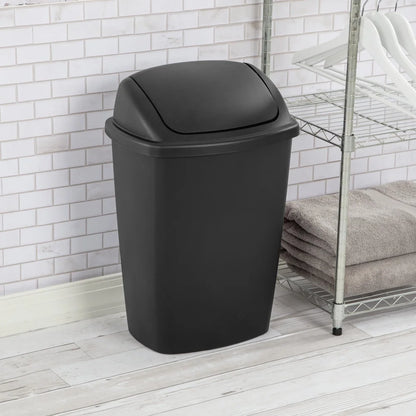 7.5 Gallon SwingTop Trash Can Plastic Wastebasket Indoor Kitchen Office Swing L image 4