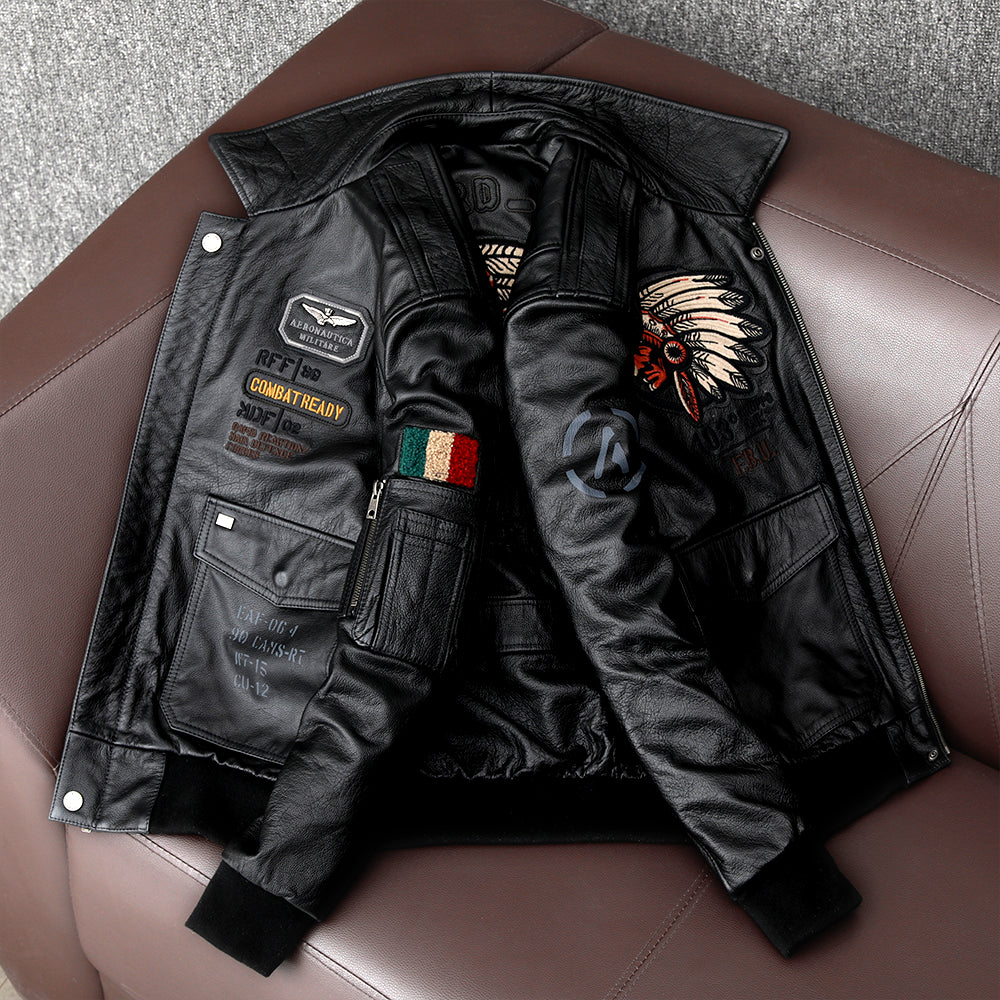 New Military Jacket Men's Vespa Motorcycle Ma1 Aviator Pilot Air Man Jacket Thi image 3