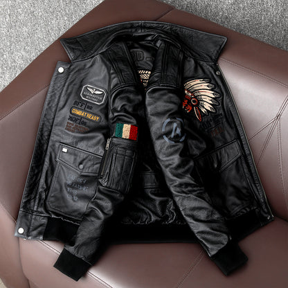 New Military Jacket Men's Vespa Motorcycle Ma1 Aviator Pilot Air Man Jacket Thi image 3
