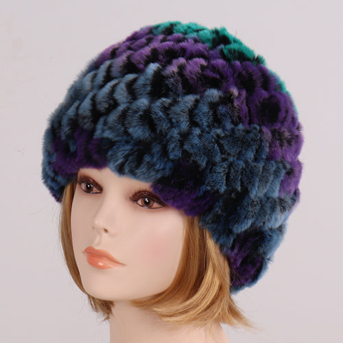Lady Winter 100% Natural Real Rex Rabbit Fur Hat Women Soft Rex Rabbit Fur Cap  image 26