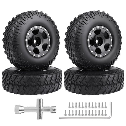 Hobbypark High-Performance Rubber 1/18 1/24 Scale RC Crawler Tires for Axial SC image 0