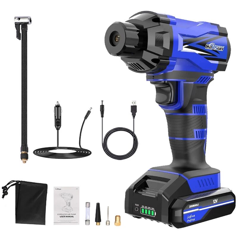 Tire Air Pump Car Portable Air Compressor For Tires Airpump 12V Cordless Tyre I image 4