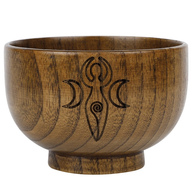 Altar Bowl Handmade Wood Bowls Ritual Tableware Ceremony Moon Divination Astrol image 3