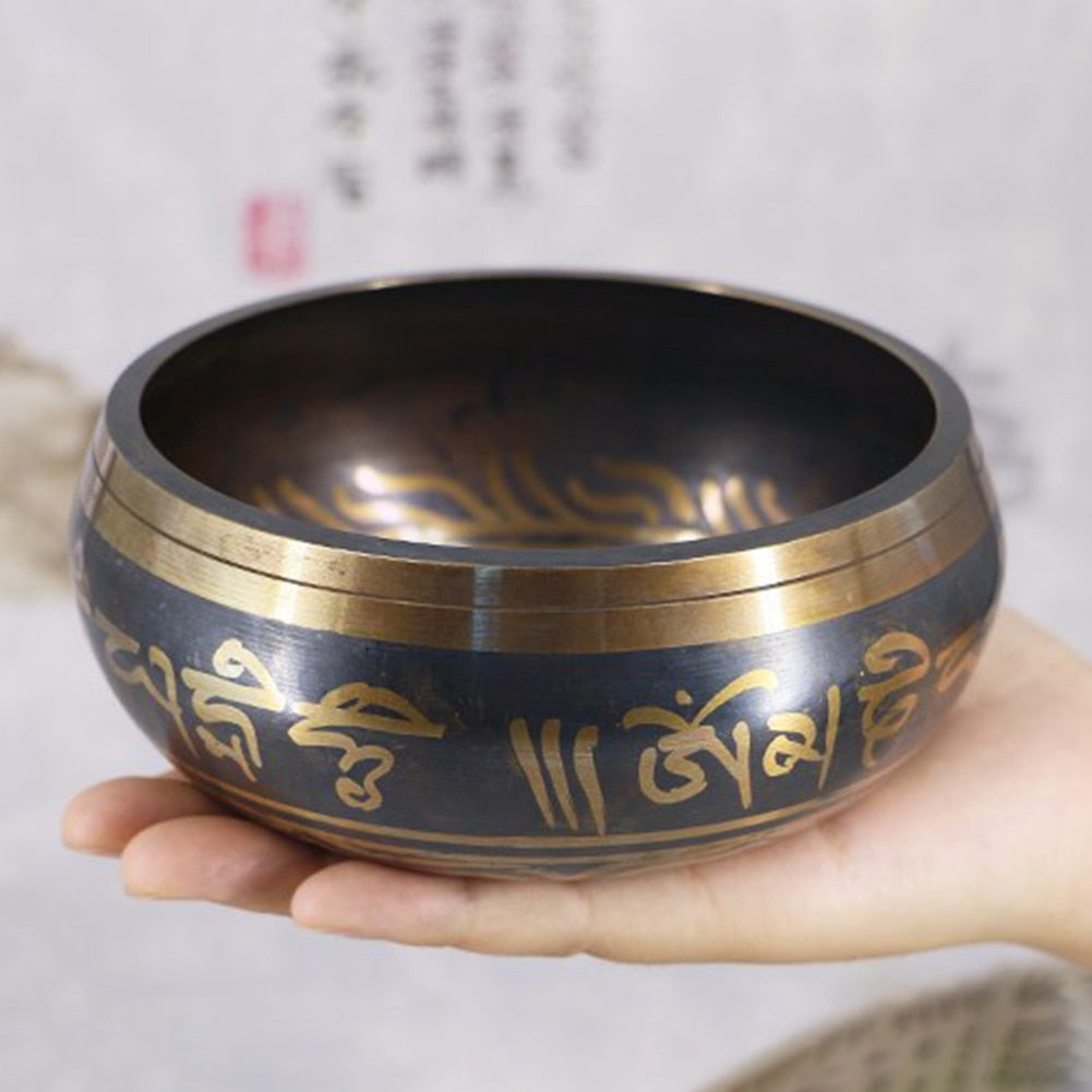 Handmade Buddha Sound Bowl Tibetan Bronze Chime Metal Bell Yoga Meditation Bowl image 7