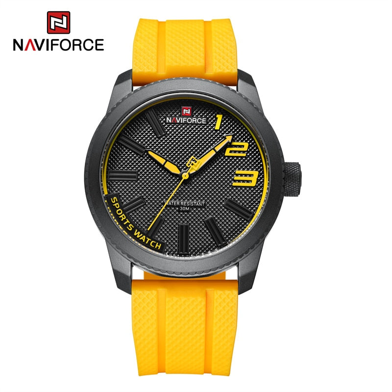NAVIFORCE Top Luxury Brand Quartz Watch Men Silicone Strap Military Watches 30A image 4