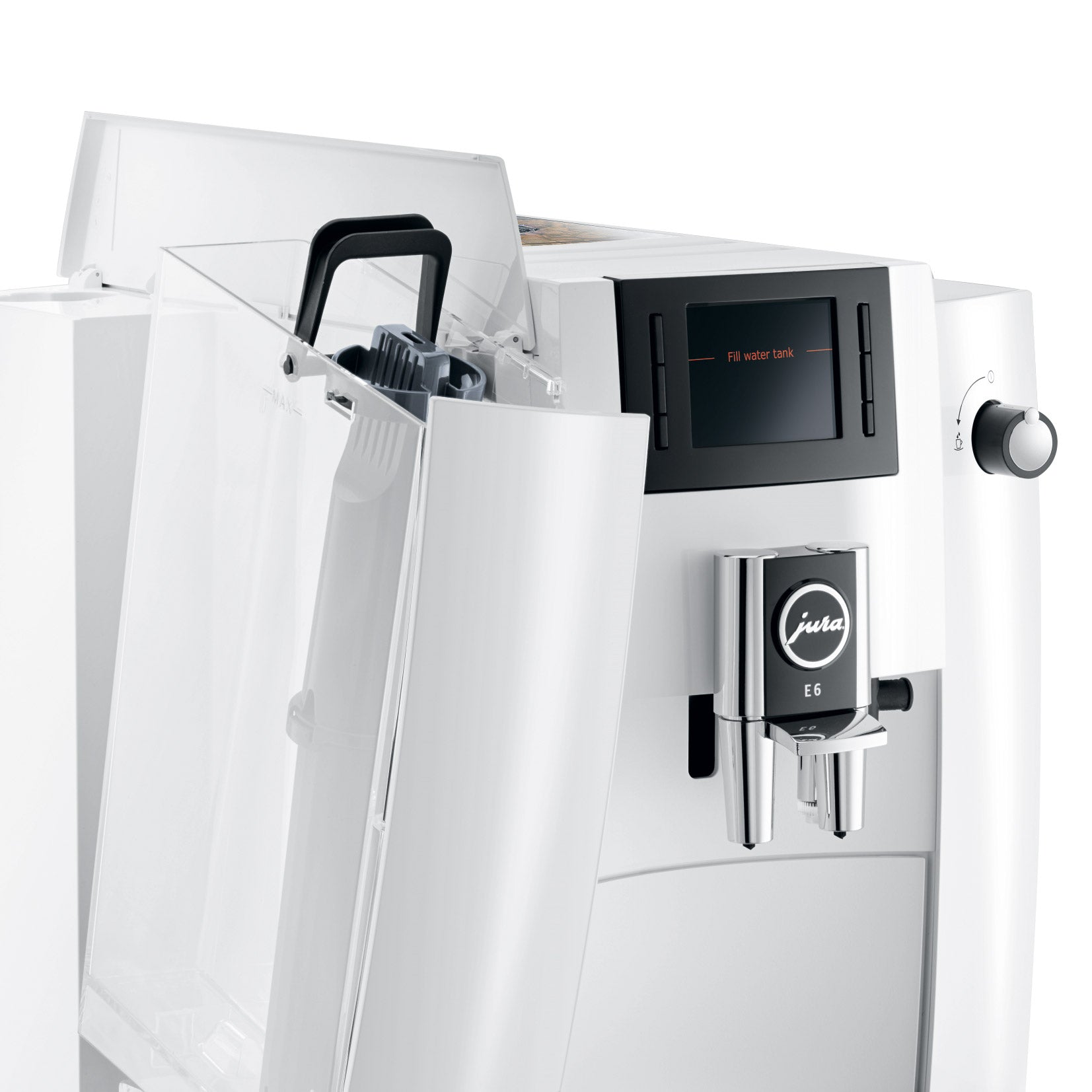 JURA E6 Automatic Coffee Machine, Piano White image 5