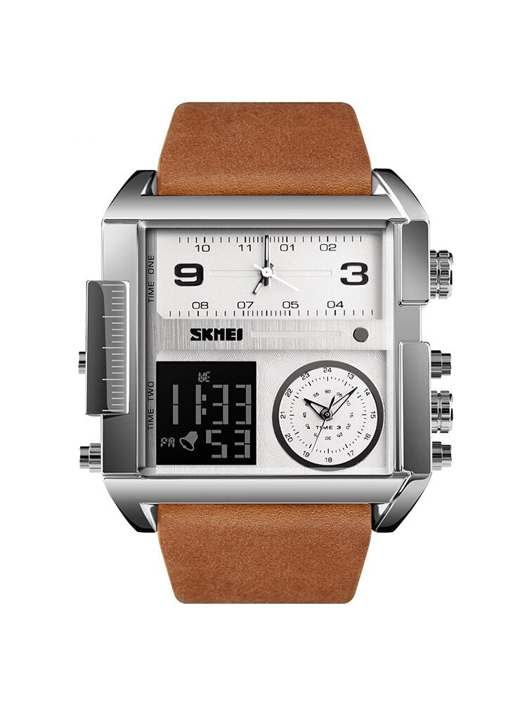 Skmei Top Brand 3 Time Sports Watches Mens Military Back Light Chrono Digital W image 6