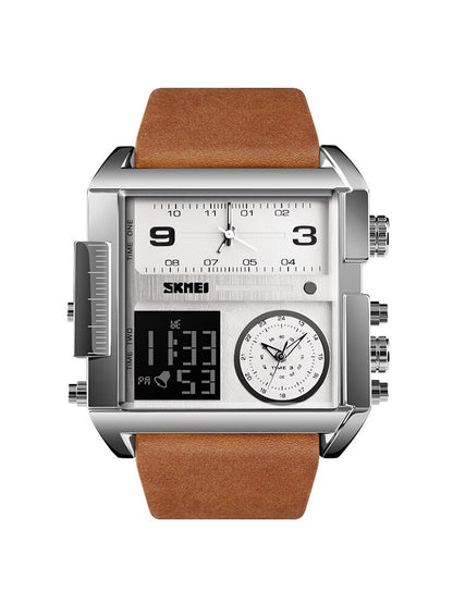 Skmei Top Brand 3 Time Sports Watches Mens Military Back Light Chrono Digital W image 6