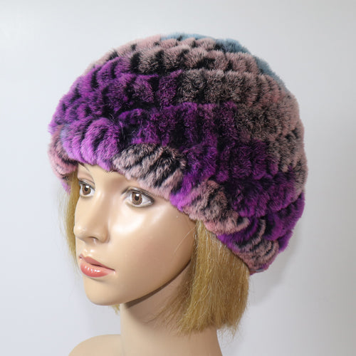 Lady Winter 100% Natural Real Rex Rabbit Fur Hat Women Soft Rex Rabbit Fur Cap  image 22