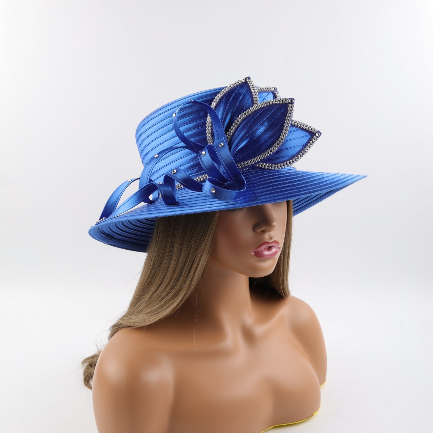 Suitable Most  Satin Cloth Church Hat Deluxe Unique Pography Wedding H image 3