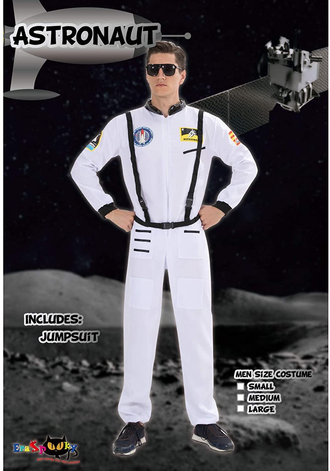 Adult Astronaut Cosplay Costume Men's Spaceman Halloween Party Jumpsuits Carniv image 5