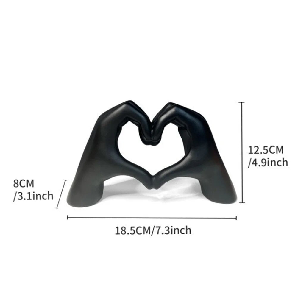 Personalized Heart Gesture Resin Statue Home Decoration Modern Art Hand Love Ab image 6