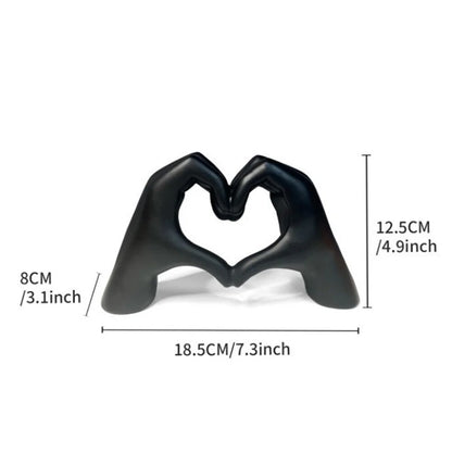 Personalized Heart Gesture Resin Statue Home Decoration Modern Art Hand Love Ab image 6