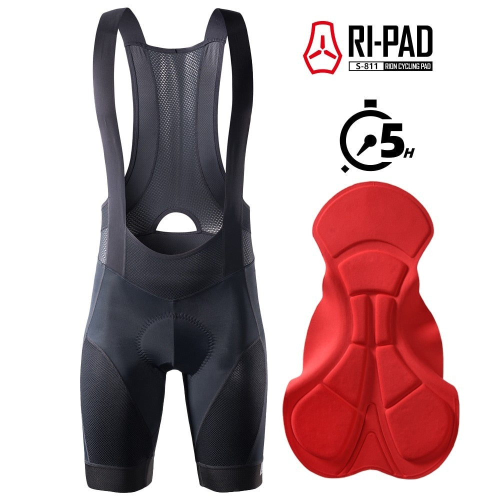 RION Cycling Shorts Men Ciclismo Masculina Bib Shorts Elastic Interface Cushion image 1