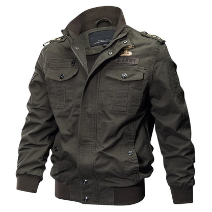 Motorcycle Military Bomber Jacket Men Spring Autumn motor Casual Multi-pocket P image 11