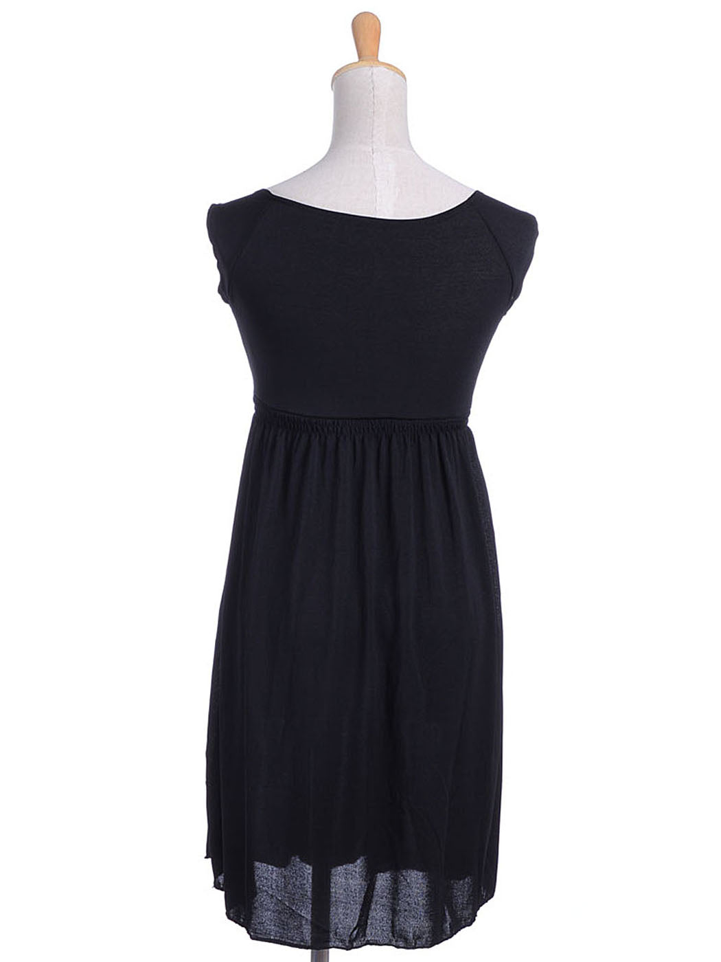 Free Size Fit Black Drape Wrap Front Bodice Faux Snake Skin Belted Dress  E image 2