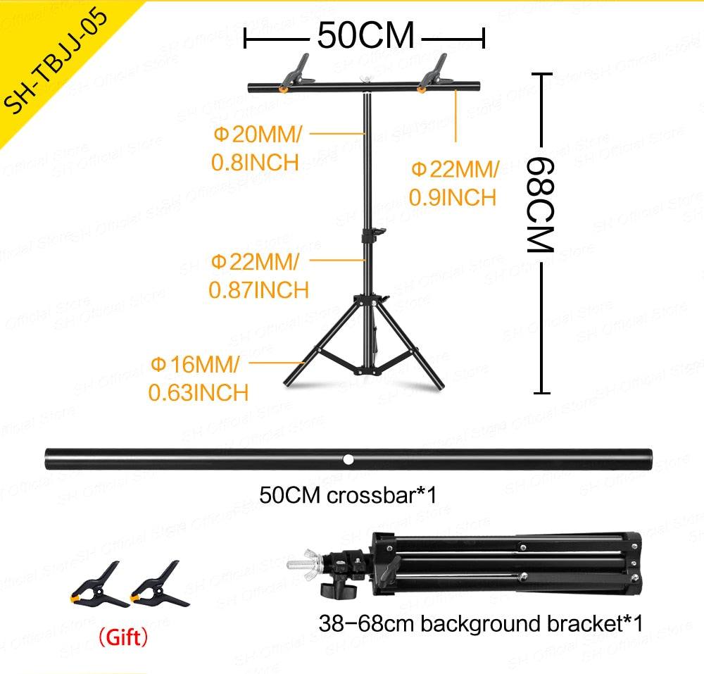 T Stand Background for Backdrop Wall Photography Adjustable Support System Phot image 4