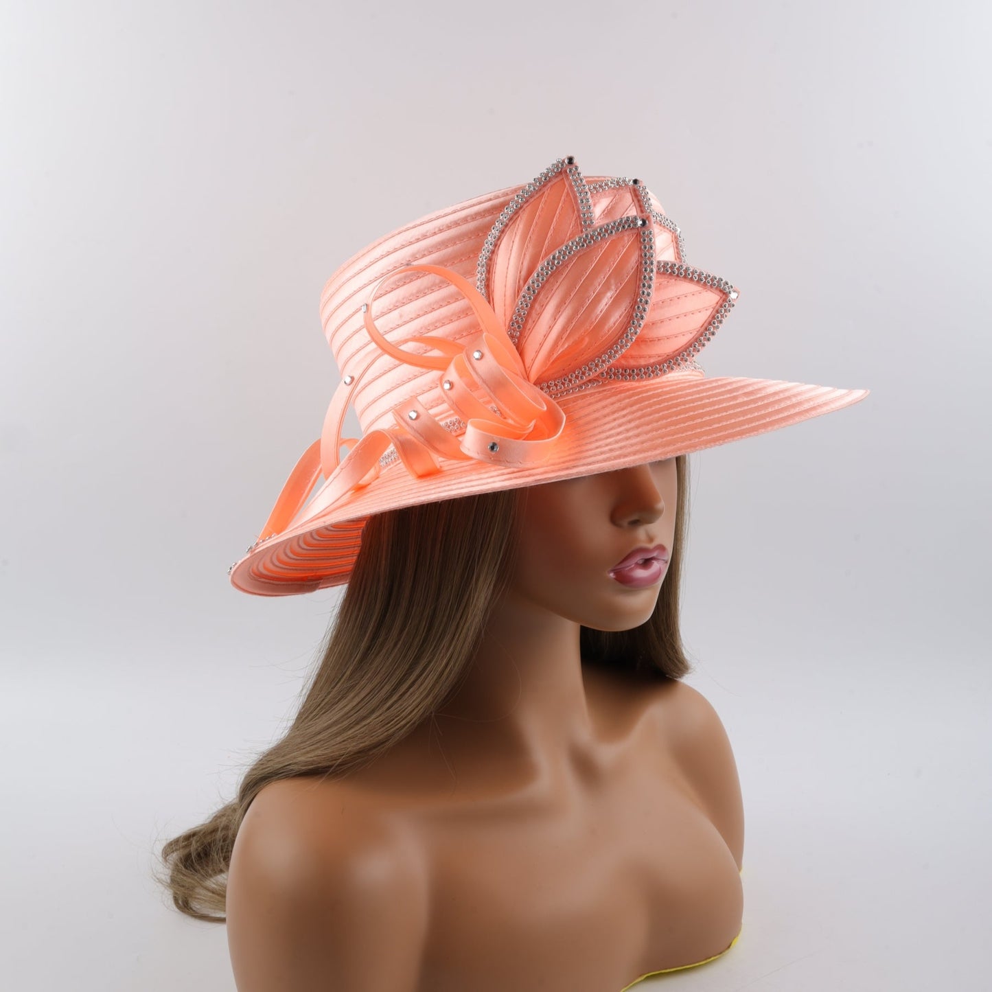 Suitable Most  Satin Cloth Church Hat Deluxe Unique Pography Wedding H image 27