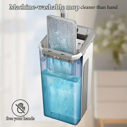 2/4pcs Magic Mop and Bucket Set “ Spin 360 Flat Mop, Wet Dry Cleaning Tool for  image 4