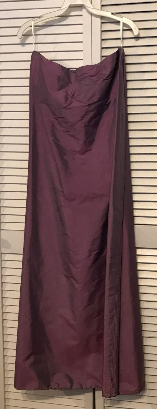 Watters & Watters Women Silk Purple Sleeveless Full-Length Size 8