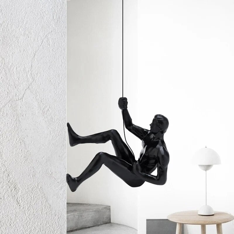 6pcs/set Industrial Style Climbing Man Resin Wall Hanging Decoration Sculpture image 6