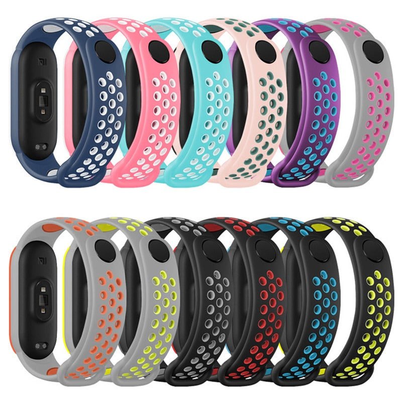 Silicone Strap for Xiaomi Mi Band 3 4 Breathable Straps Replacement Bracelet fo image 16