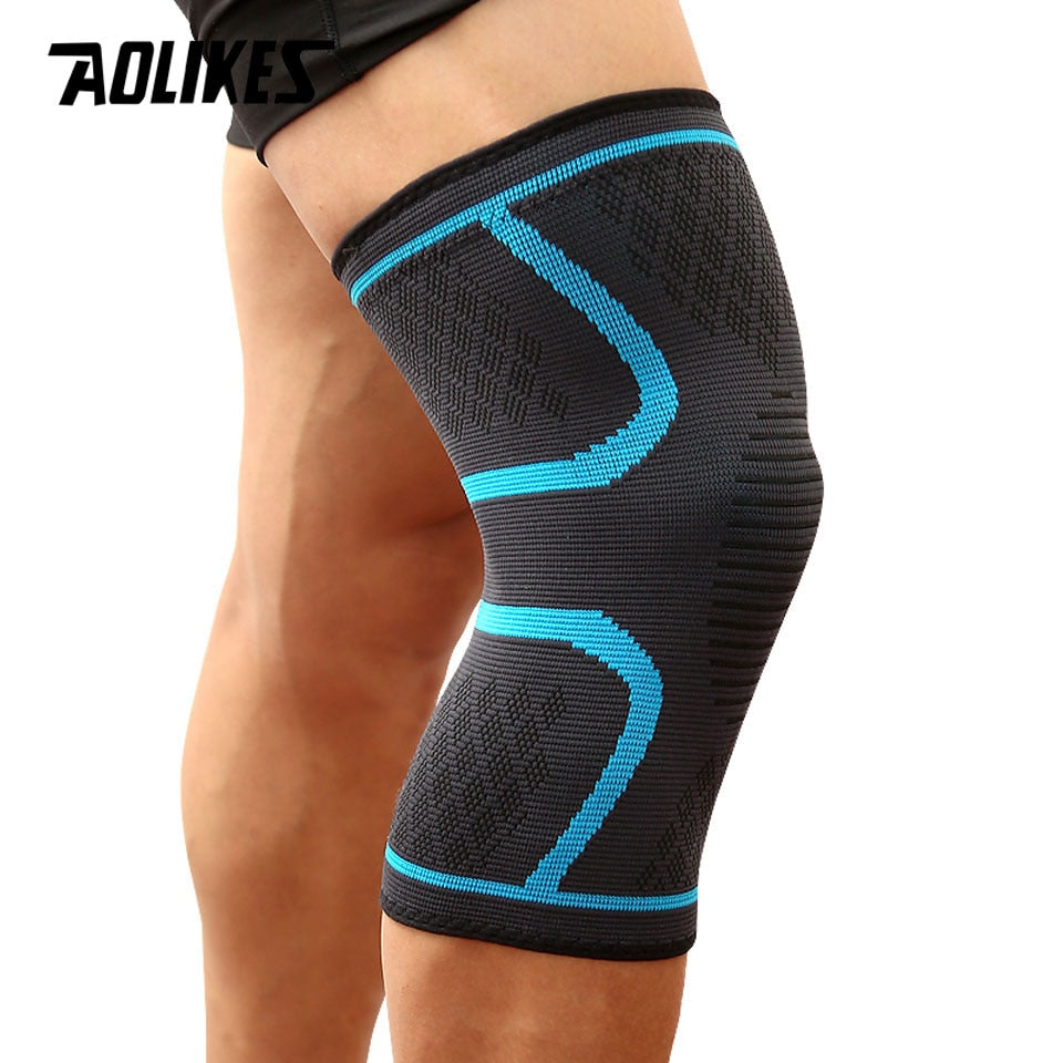 AOLIKES 1PCS Fitness Running Cycling Knee Support Braces Elastic Nylon Sport Co image 3