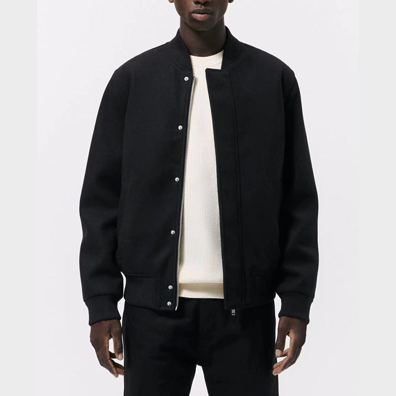 IEFB Autumn Winter Men's Jacket Casual Pilot Woolen Coat 2023 American Fashion  image 4