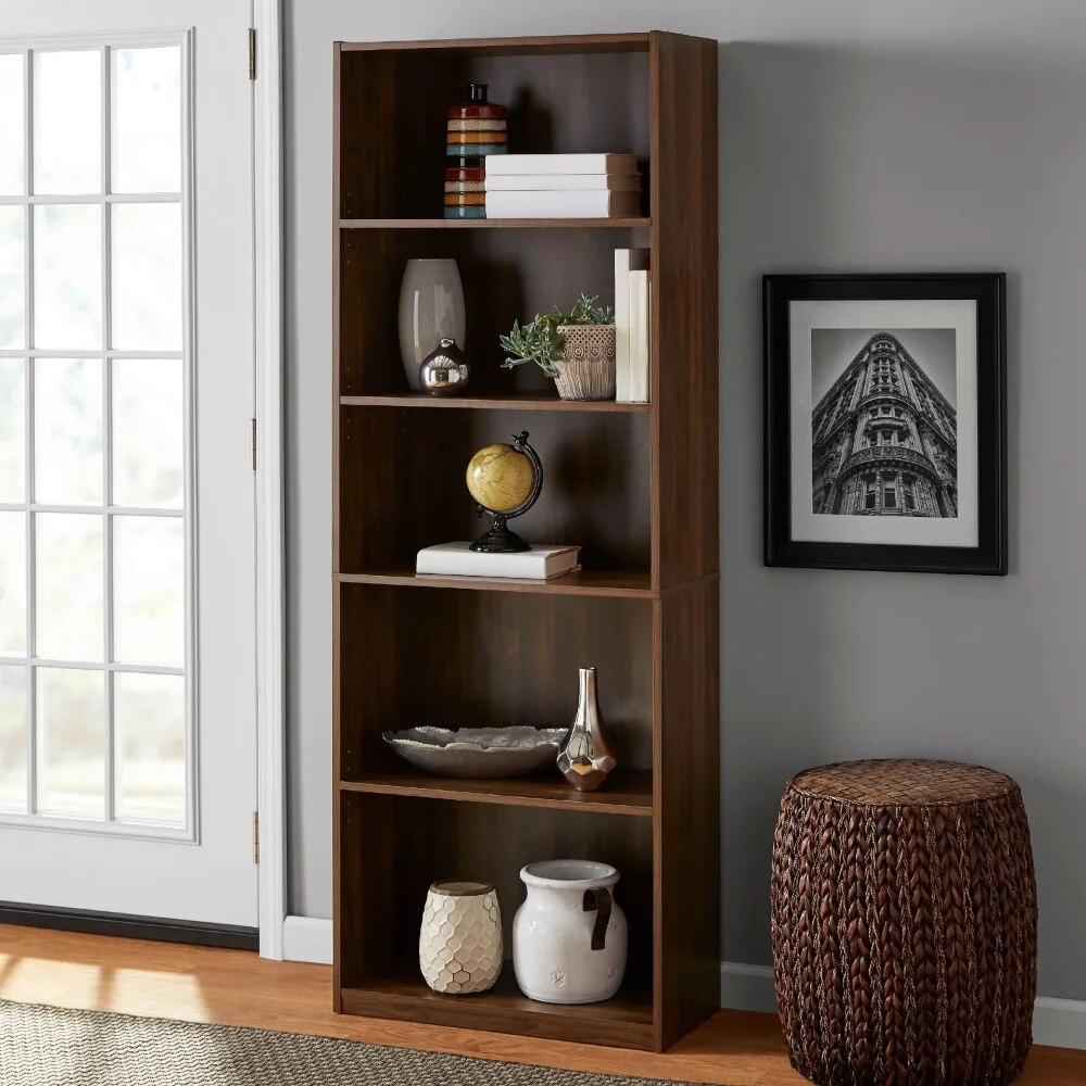 5-Shelf Bookcase with Adjustable Shelves, Book Shelf Furniture  Cube Shelf  Boo image 0