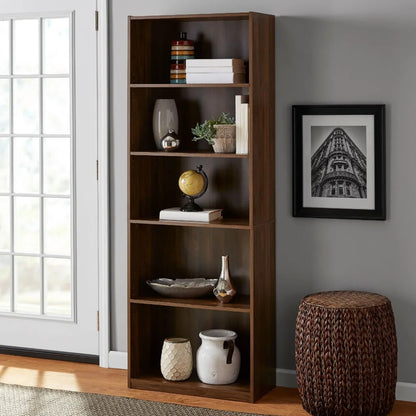 5-Shelf Bookcase with Adjustable Shelves, Book Shelf Furniture  Cube Shelf  Boo image 0