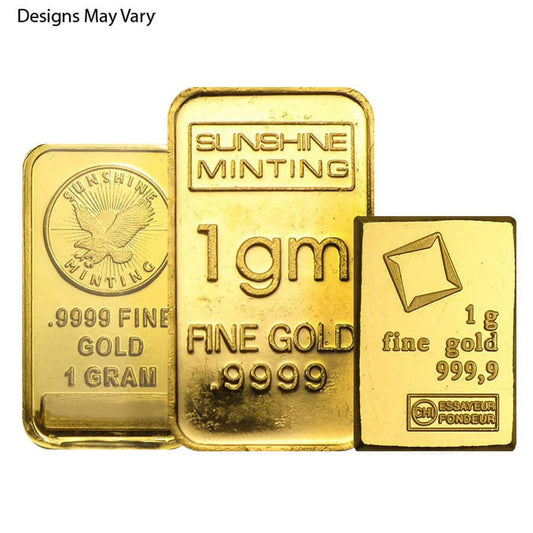 1 gram Generic Gold Bar .999+ Fine (Secondary Market)