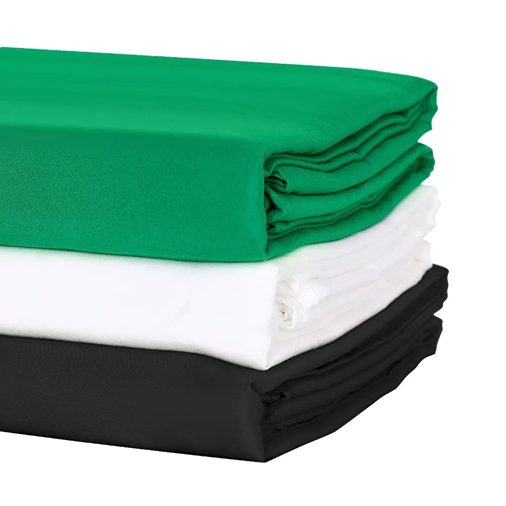 Backdrop Cloth Black White Green Color Cotton Textile Muslin Po Backgrounds