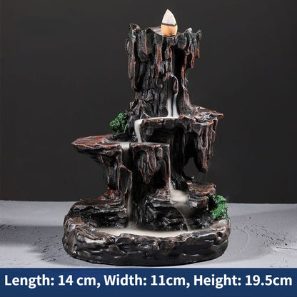Zen Alpine Flowing Water Backflow Incense Burner Home Decoration Creative Ornam image 4