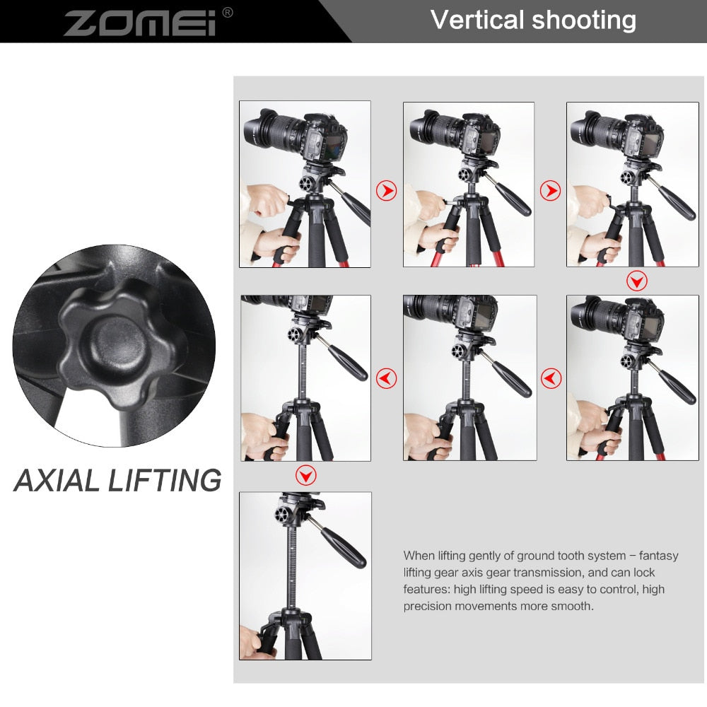 ZOMEI Q111 Professional Portable Travel Aluminum Camera Tripod&Pan Head for SLR image 9