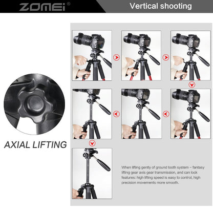 ZOMEI Q111 Professional Portable Travel Aluminum Camera Tripod&Pan Head for SLR image 9