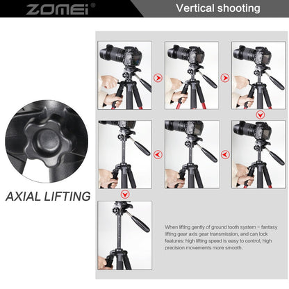 ZOMEI Q111  Portable Travel Aluminum Camera Tripod&Pan Head for SLR image 9