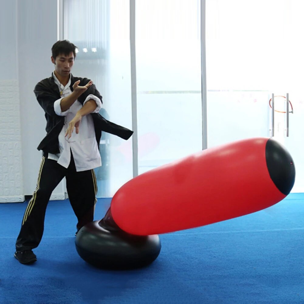 Inflatable Boxing Bag Training Pressure Relief Exercise Punch Standing Sandbags image 5