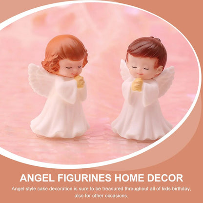 Stobok Home Decor Angel Boy Statue Figurines Miniature Praying Sculpture Decora image 3
