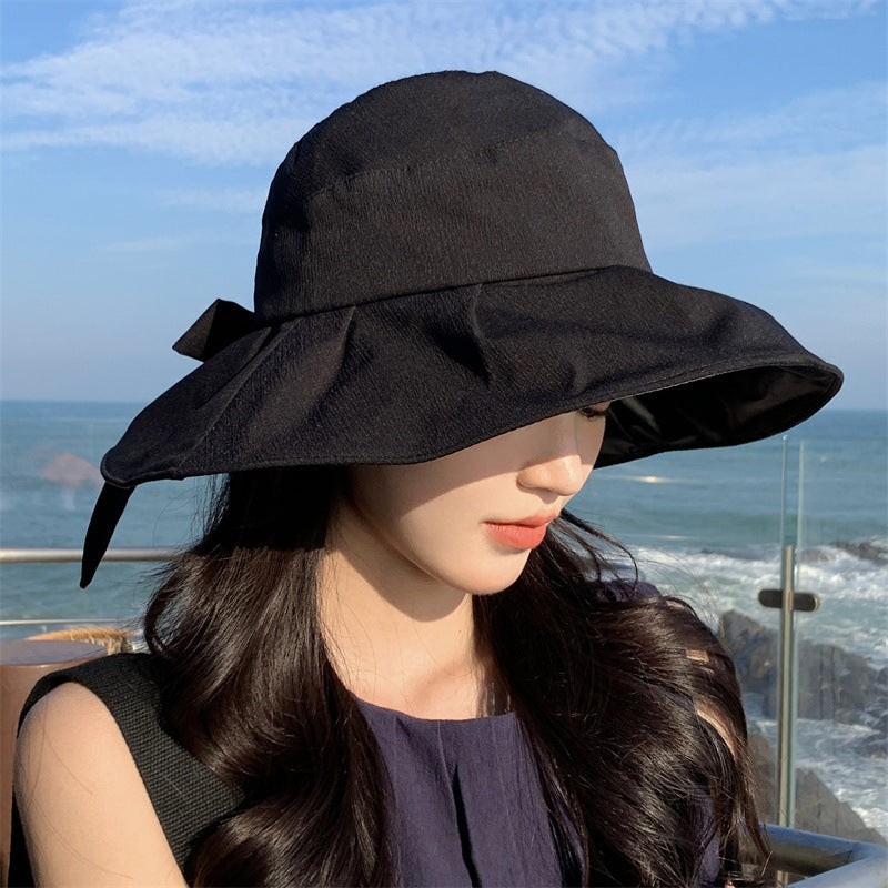 Sunscreen Hat With Bow, Large Brim For Covering The Face To Prevent Ultraviolet image 8