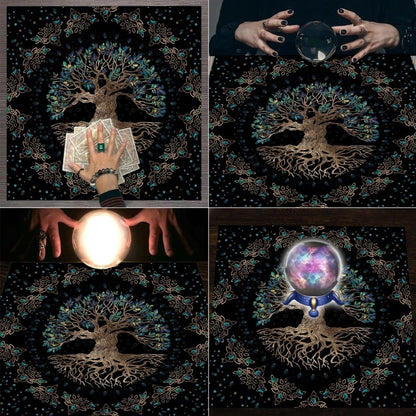 23x23In Flannel Tarot Tablecloth Rune Divination Altar Tarot Patch Table Cover image 3