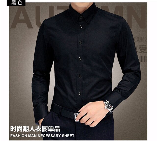Plus Size 5XL 2023 New Men's Luxury Shirts Wedding Dress Lon Sleeve Shirt Silk image 0
