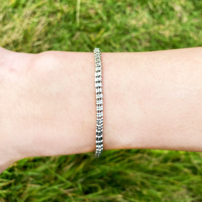 Aokaishen Round Snake Link Bracelet for Women Real Gold Plated Hip Hop Jewelry image 4