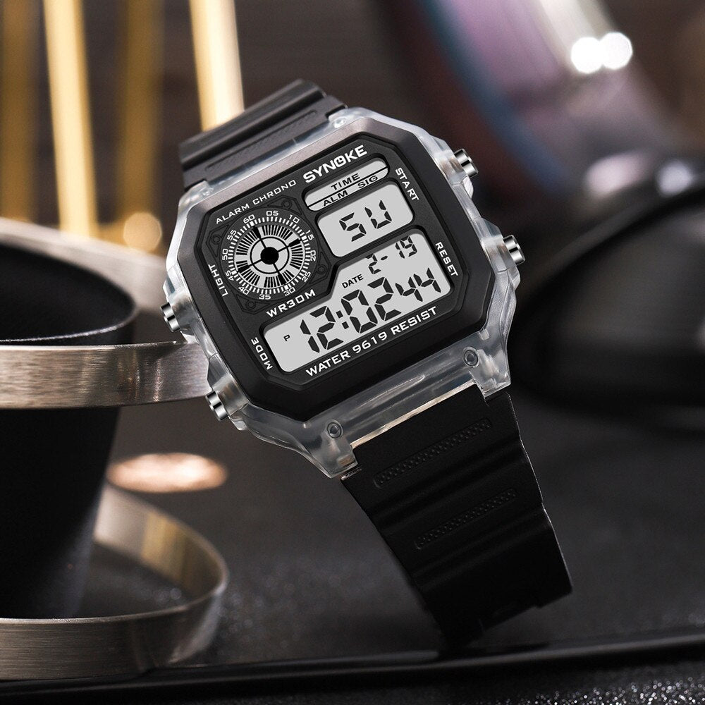 SYNOKE Digital Watches Men Sports Luminous Multifunction Waterproof Chrono Wris image 3