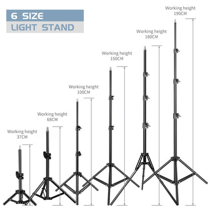 37/68/100/150/200CM Selfie Light Tripod 1/4 Screw Head Photography Portable Sta image 1