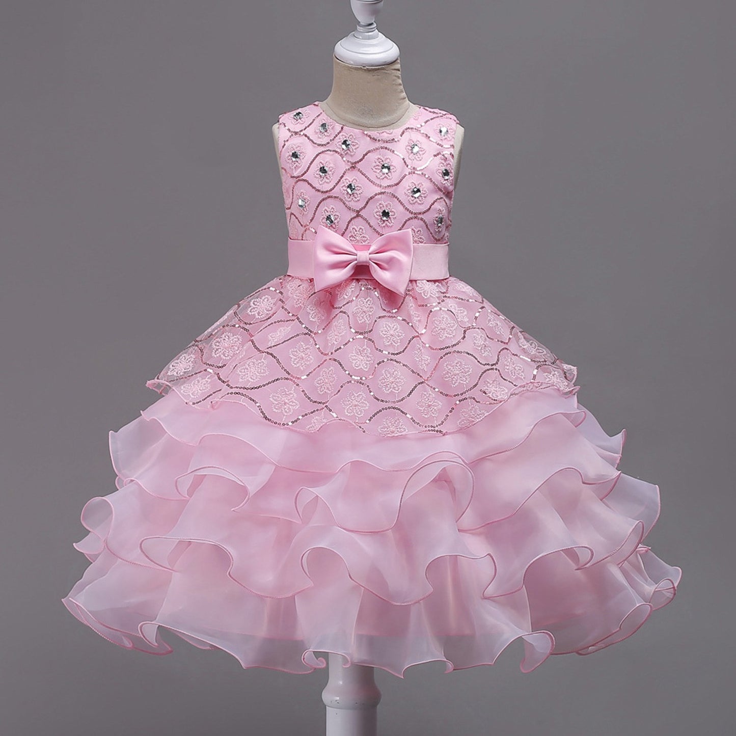 Children Modern Jazz Dance Costumes Kids Girls Stage Wear Birthday Wedding Part image 2